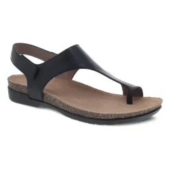 Reece T-Strap Slingback Sandal - Black
