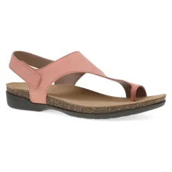 Reece T-Strap Slingback Sandal - Rose Nubuck