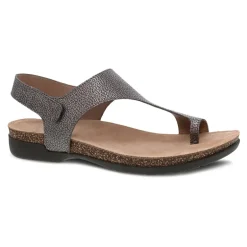 Reece T-Strap Slingback Sandal - Pewter Metallic